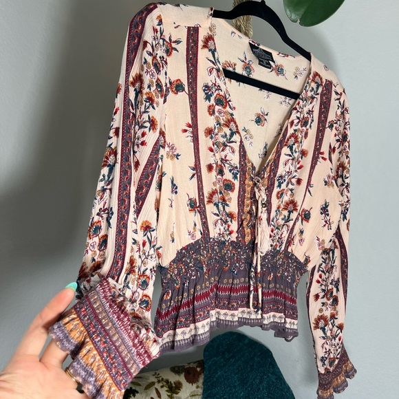 Boho floral long sleeve blouse - Picture 7 of 7